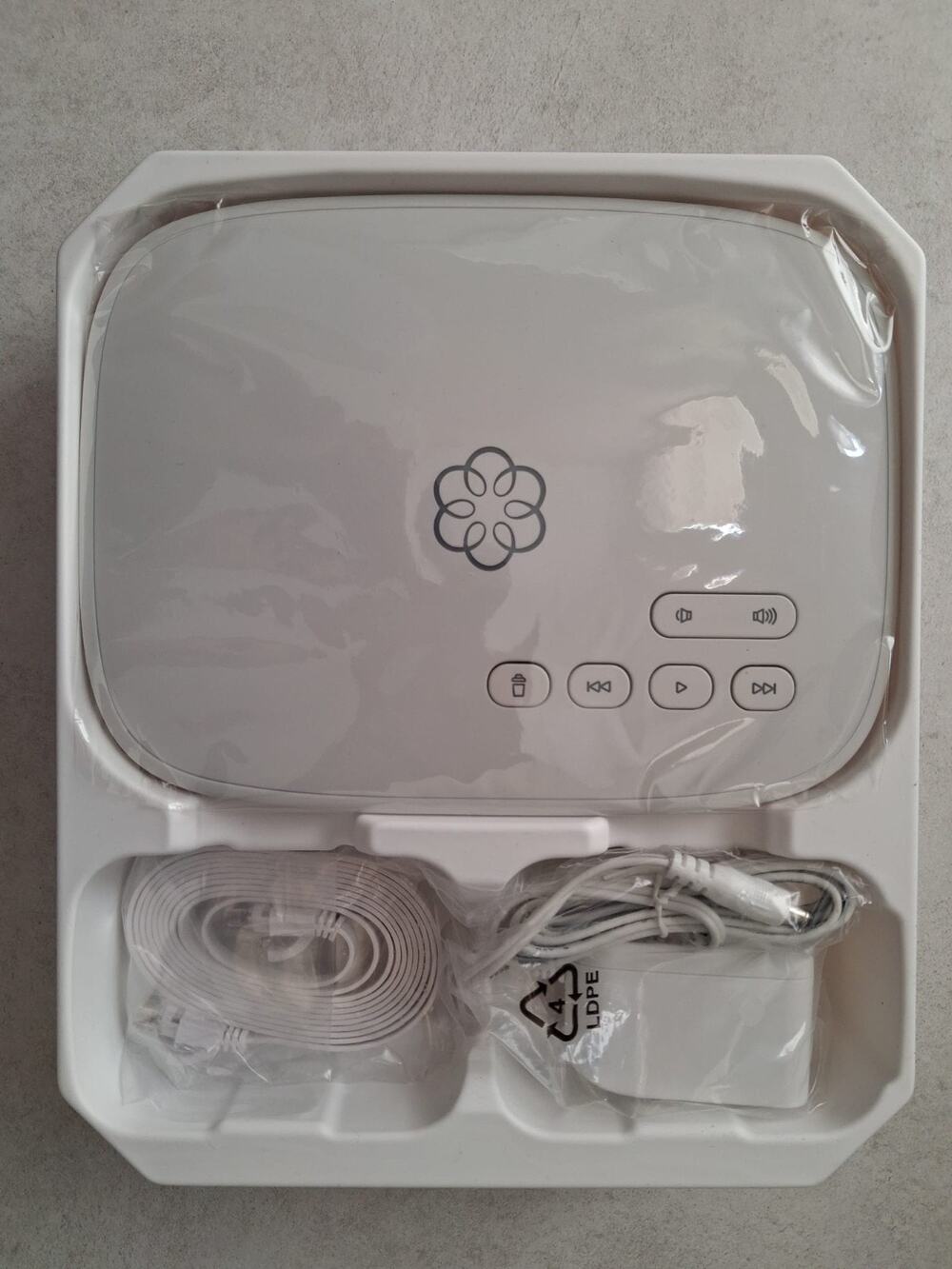 Ooma Telo VoIP Home Phone Adapter White Open Box w/ Box & Accessories
